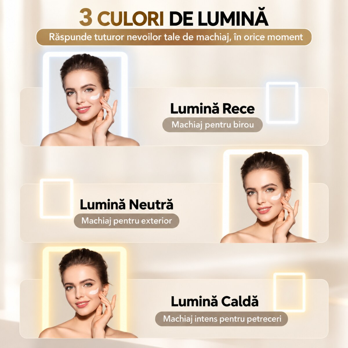 Oglinda Cosmetica Cu Led Pentru Machiaj KD Home GlamMirror