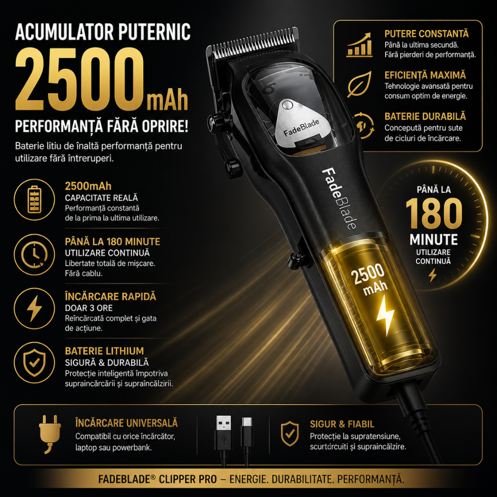 Masina de tuns profesionala FadeBlade Clipper Pro