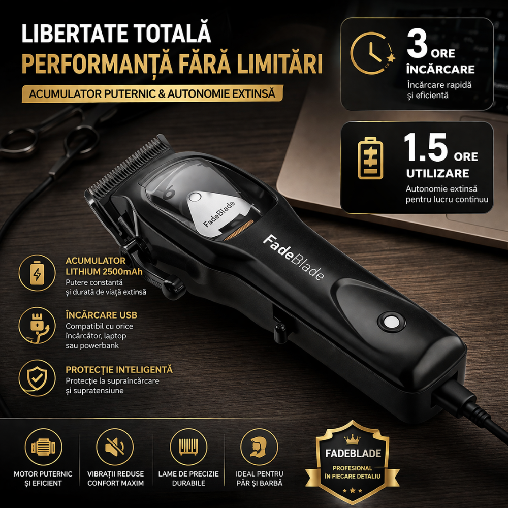 Masina de tuns profesionala FadeBlade Clipper Pro