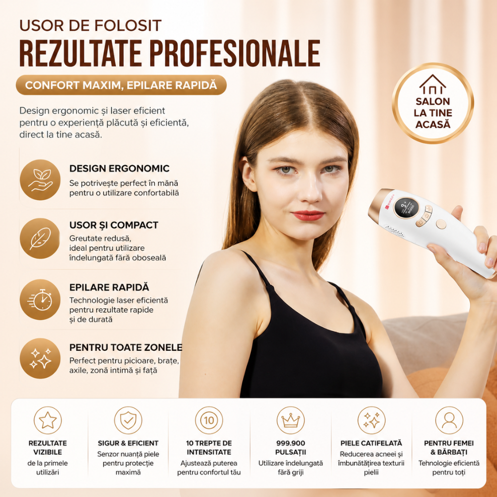 Epilator IPL Horigen LumiCare Perfection, Alb