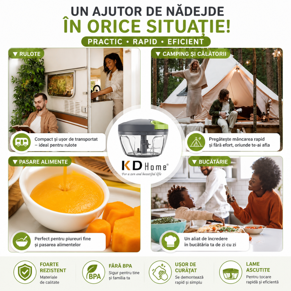 Tocator de Legume Manual Profesional KD Home ChopChop