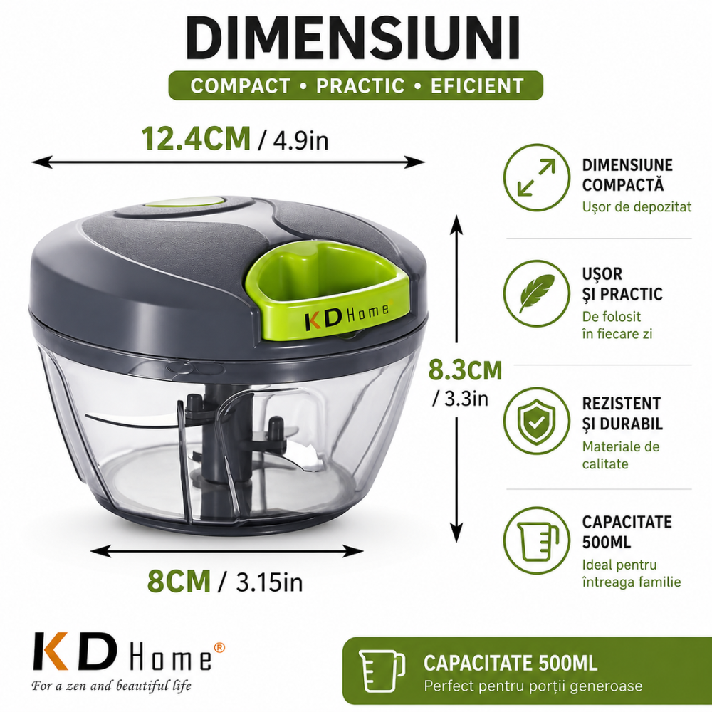 Tocator de Legume Manual Profesional KD Home ChopChop