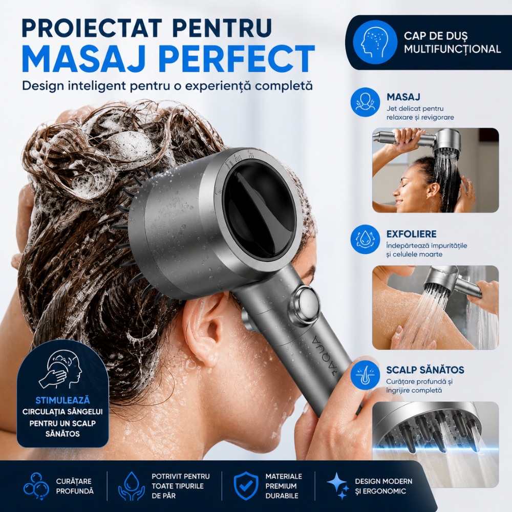 Para Cap de Dus Topaqua HydroMist, Gri