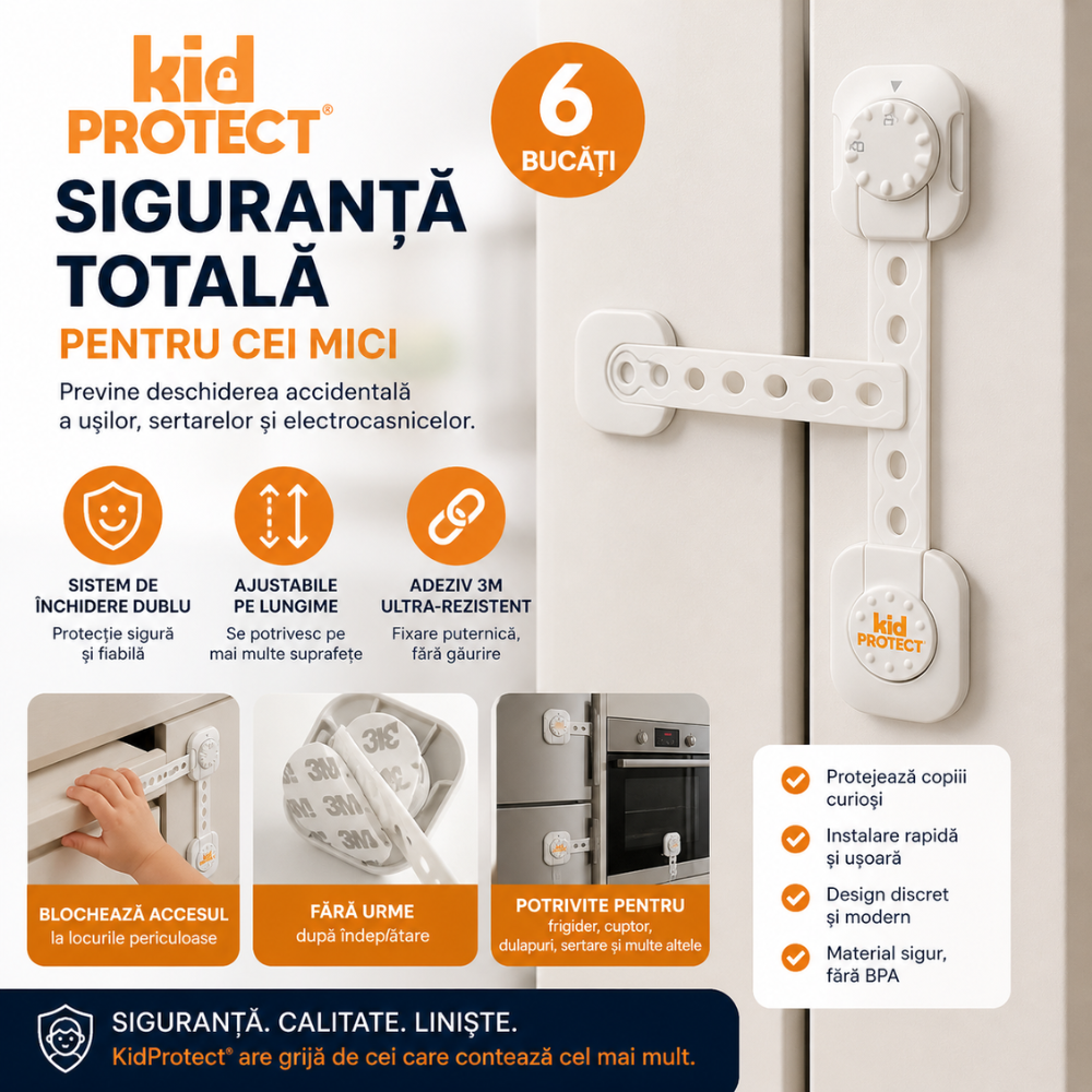 Siguranta usi copii, KidProtect set 6 bucati