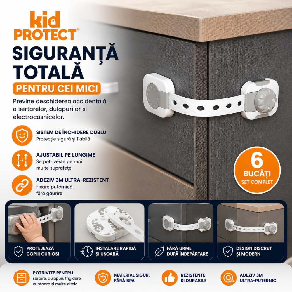 Siguranta usi copii, KidProtect set 6 bucati