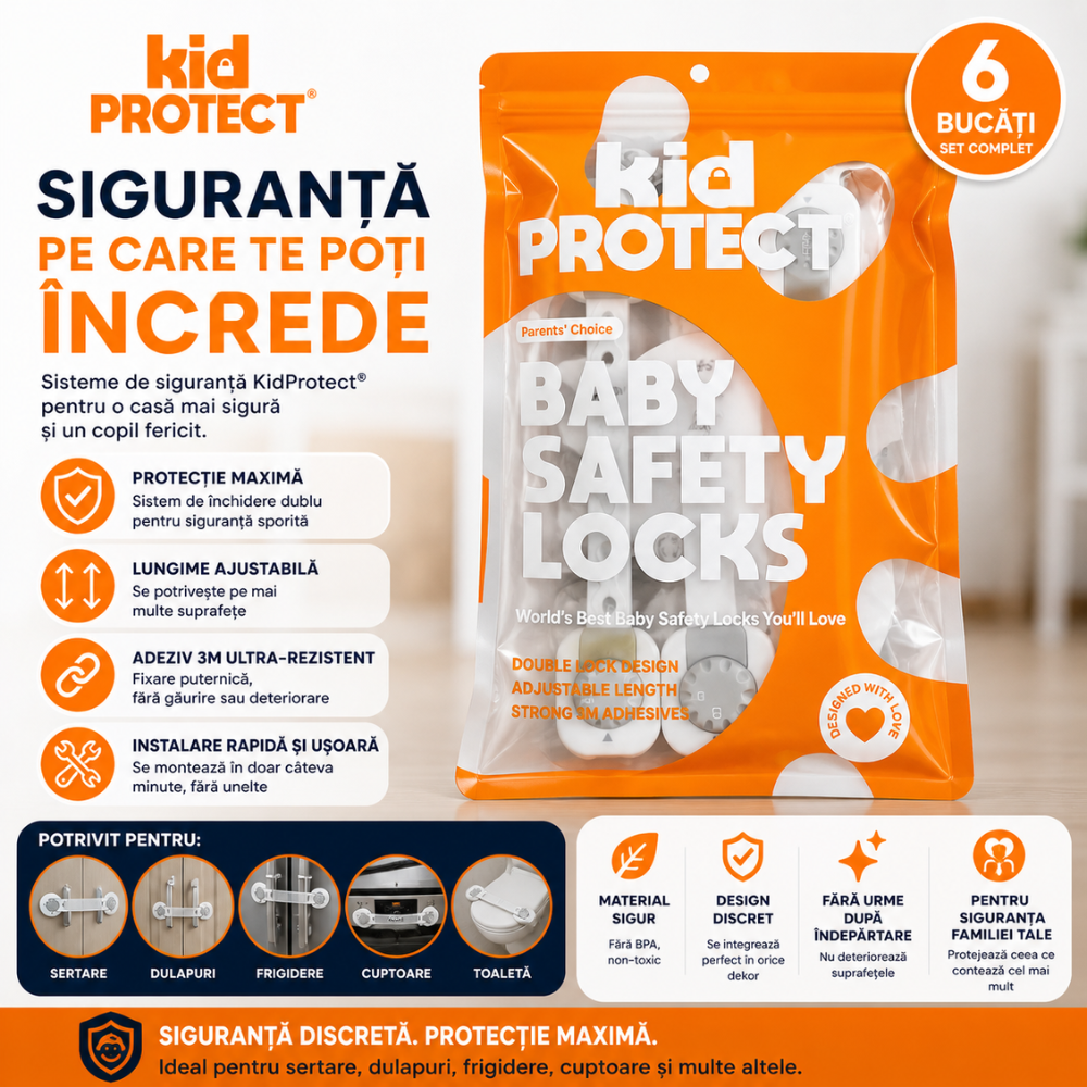 Siguranta usi copii, KidProtect set 6 bucati