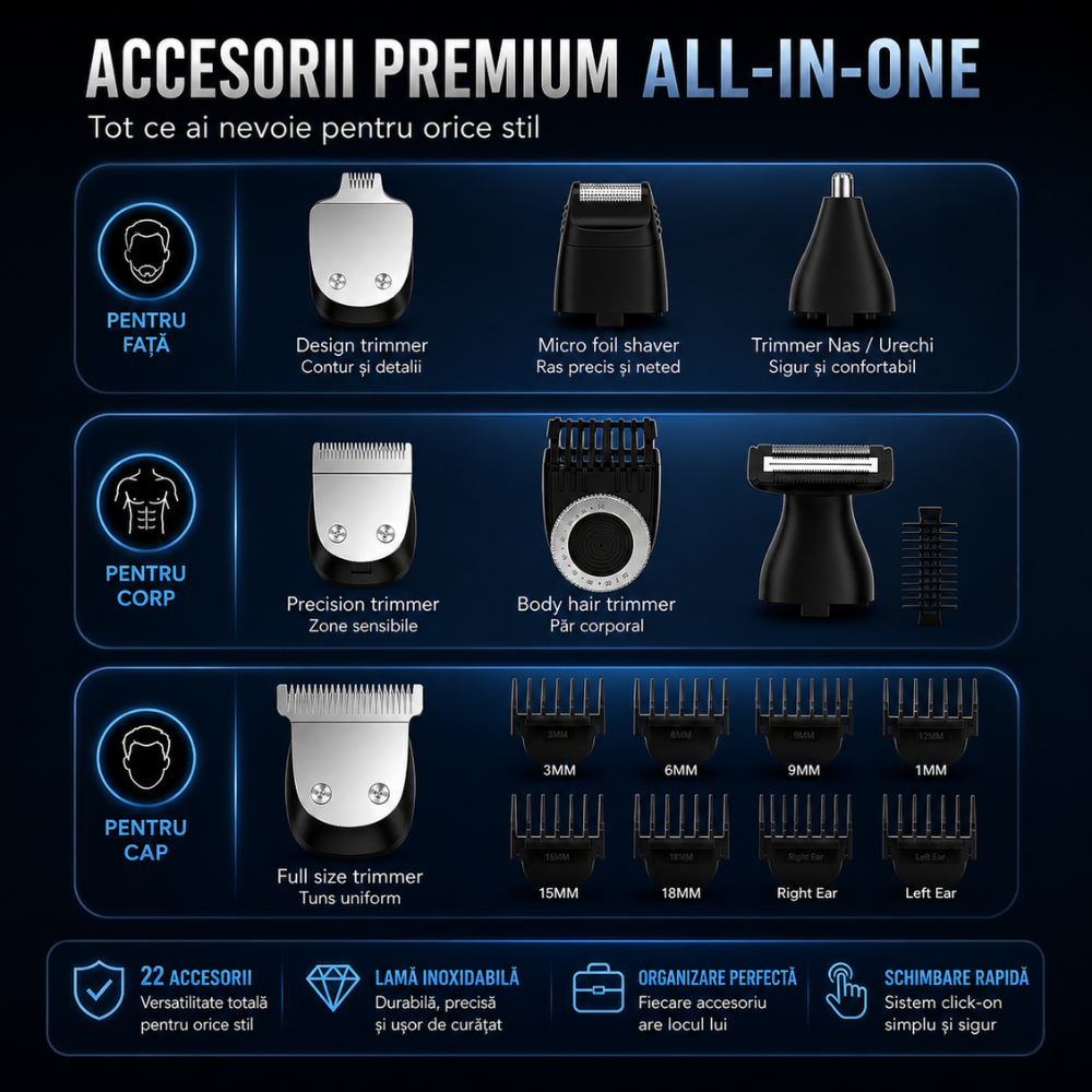 Masina de Tuns si de Ras FadeBlade Multi Beard Pro