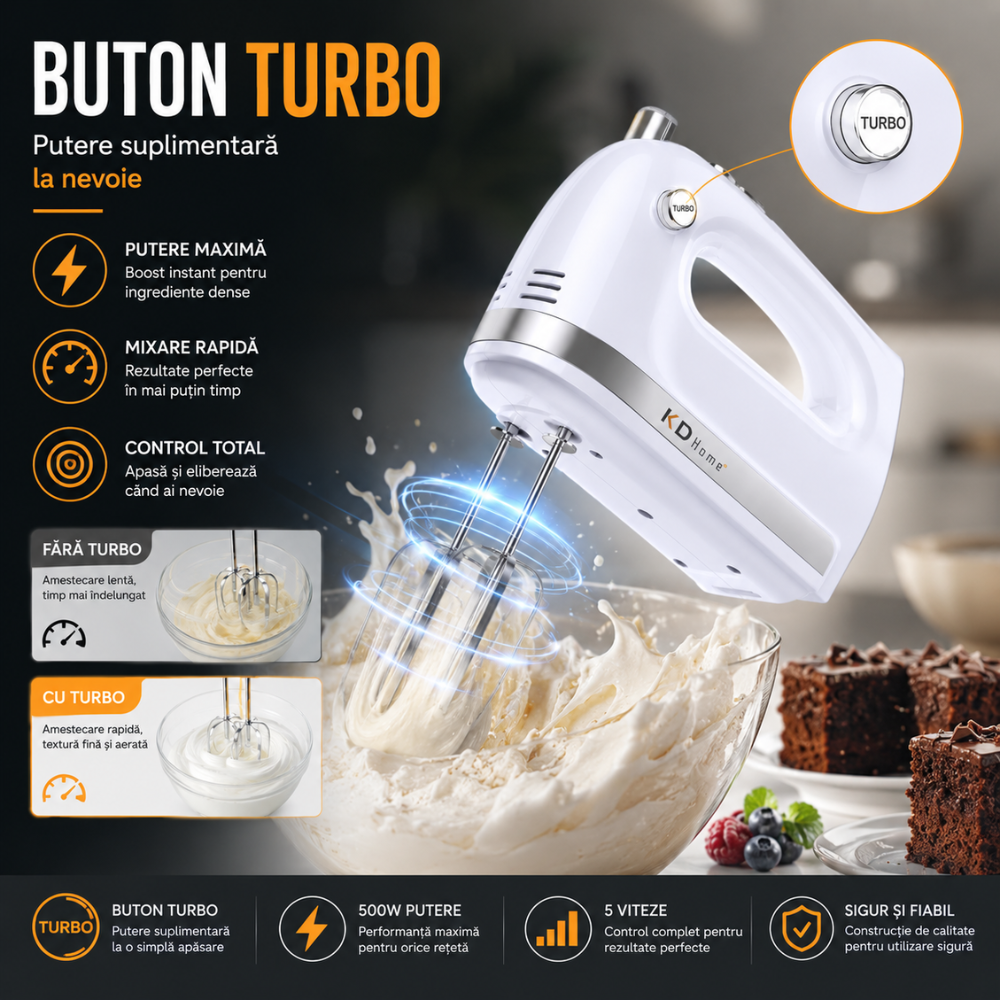 Mixer De Mana KD Home PowerWhisk 500