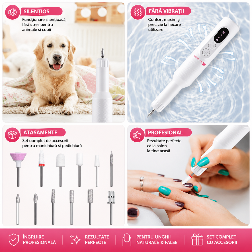 Freza De Unghii Portabila Manichiura - Pedichiura, Horigen NailCraft Pro