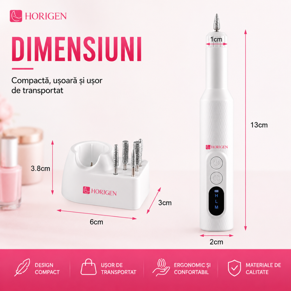 Freza De Unghii Portabila Manichiura - Pedichiura, Horigen NailCraft Pro