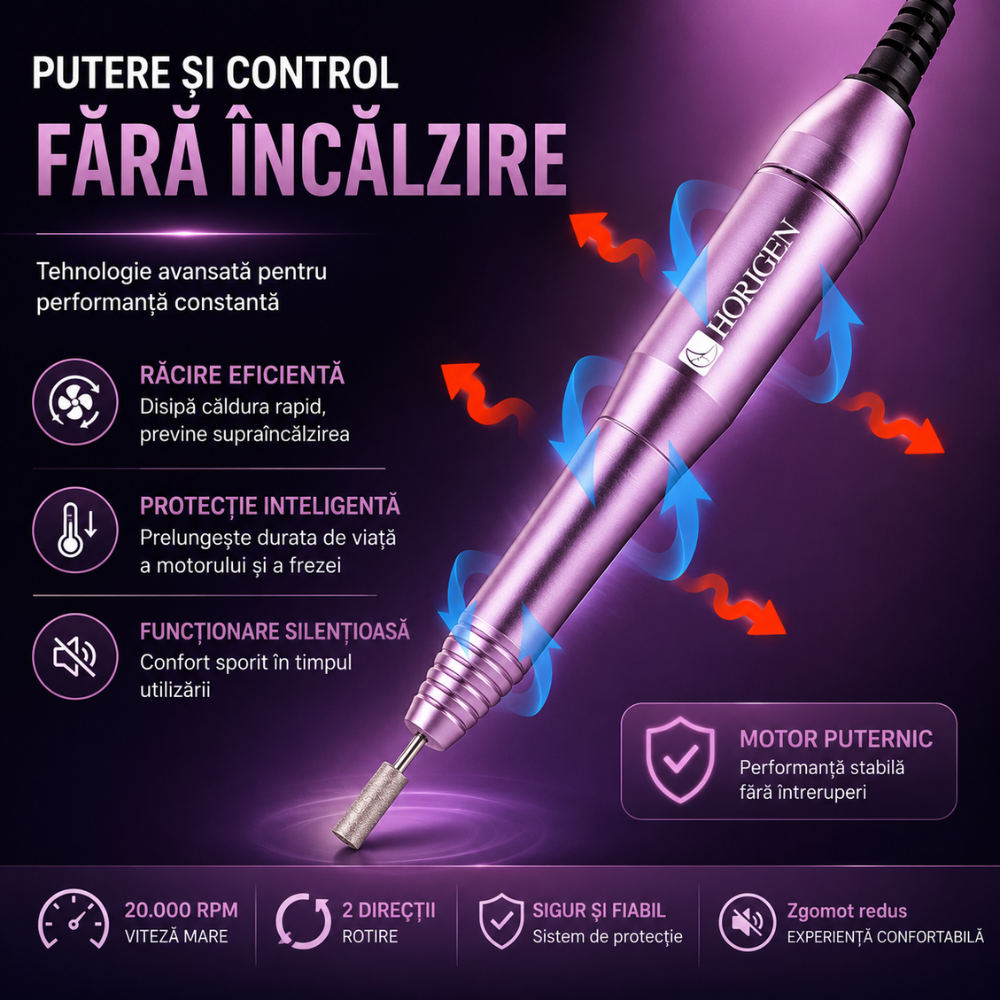 Freza de unghii portabila manichiura-pedichiura, Horigen Nail Star