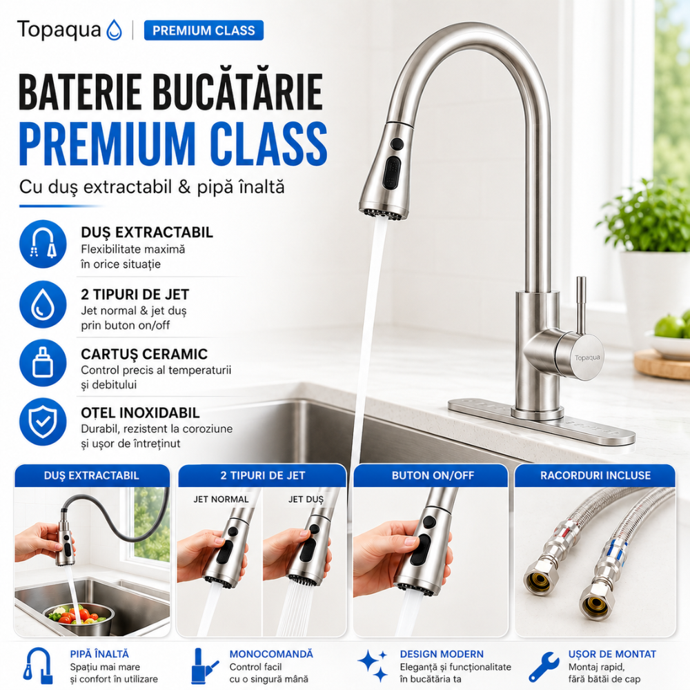 Baterie Chiuveta Bucatarie cu baza Topaqua Premium Class 2
