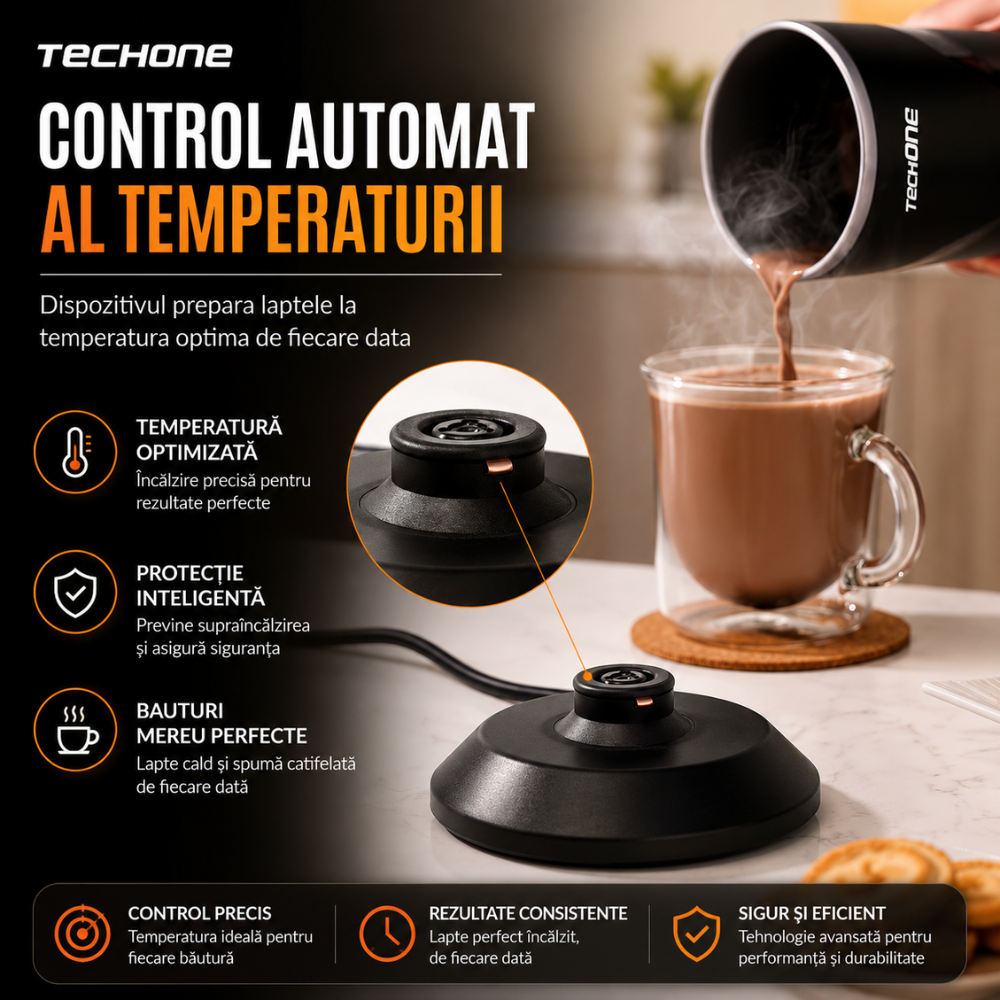 Aparat Spuma Lapte 4 in 1 Techone Milky Froth