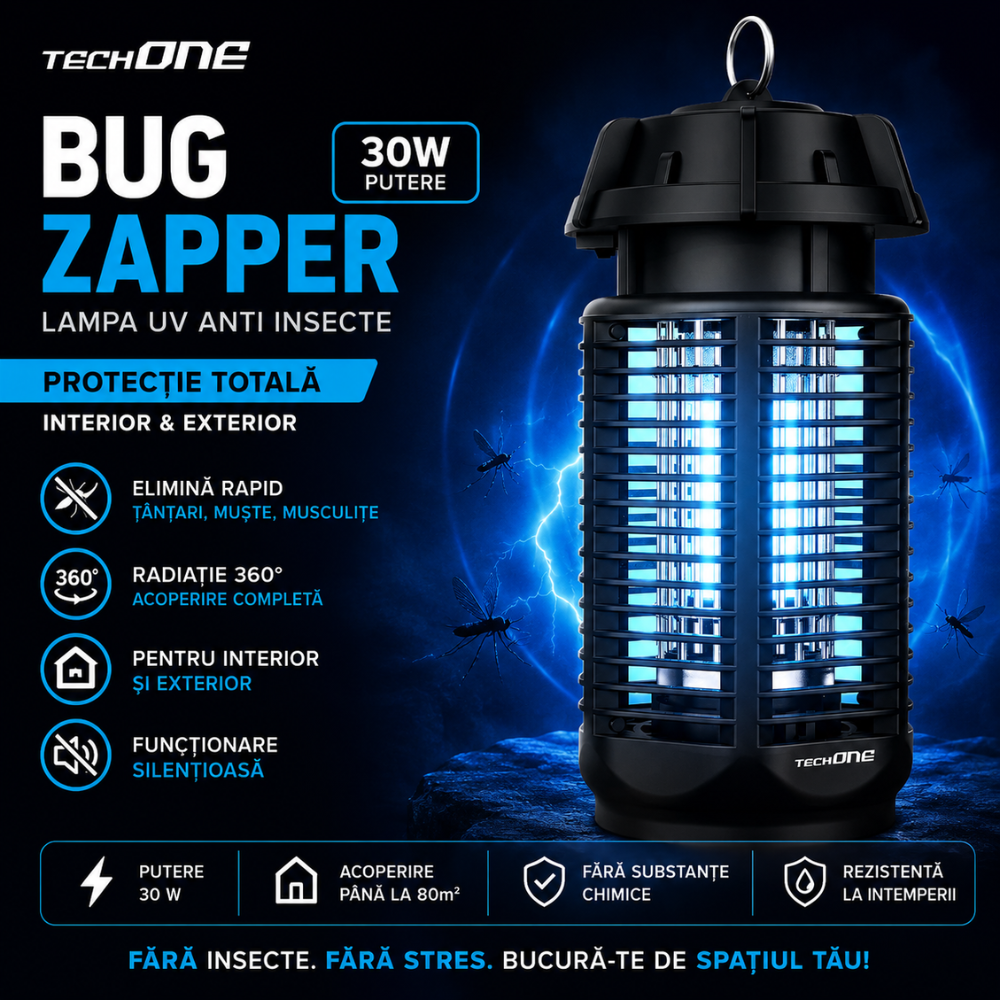 Lampa UV Anti Insecte Techone Pest Killer