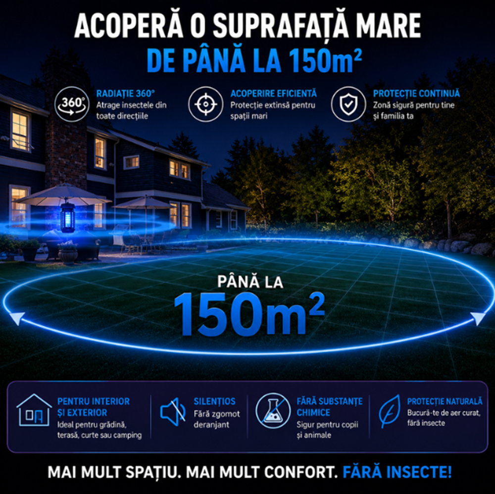 Lampa UV Anti Insecte Techone Pest Killer