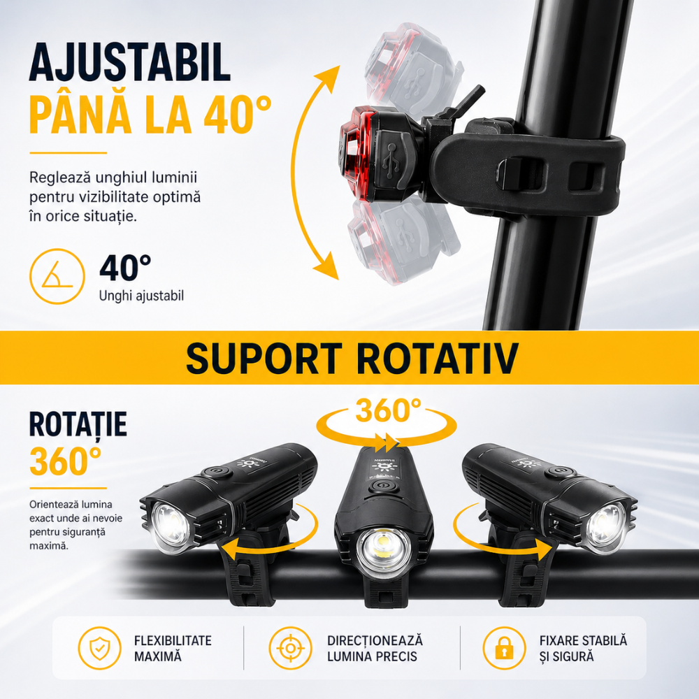 Set Far si Stop Bicicleta Huerler Lightly Pro