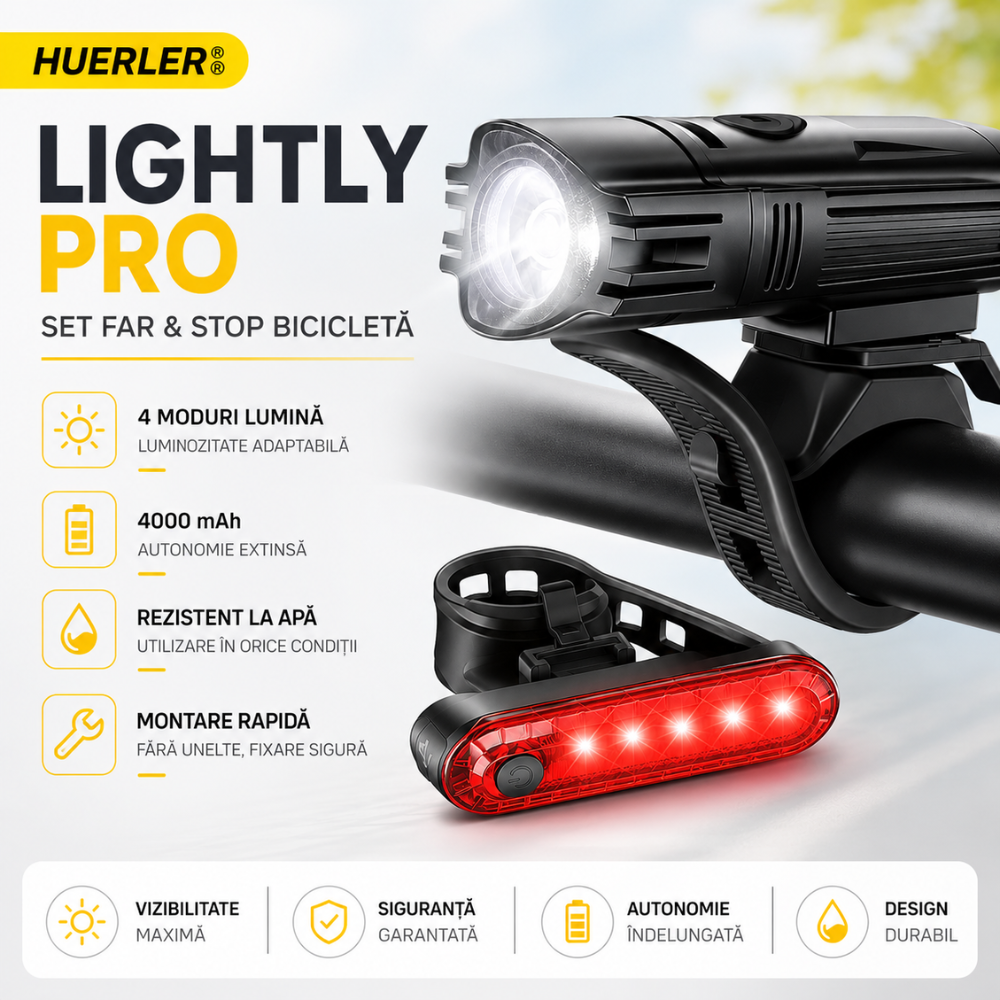 Set Far si Stop Bicicleta Huerler Lightly Pro