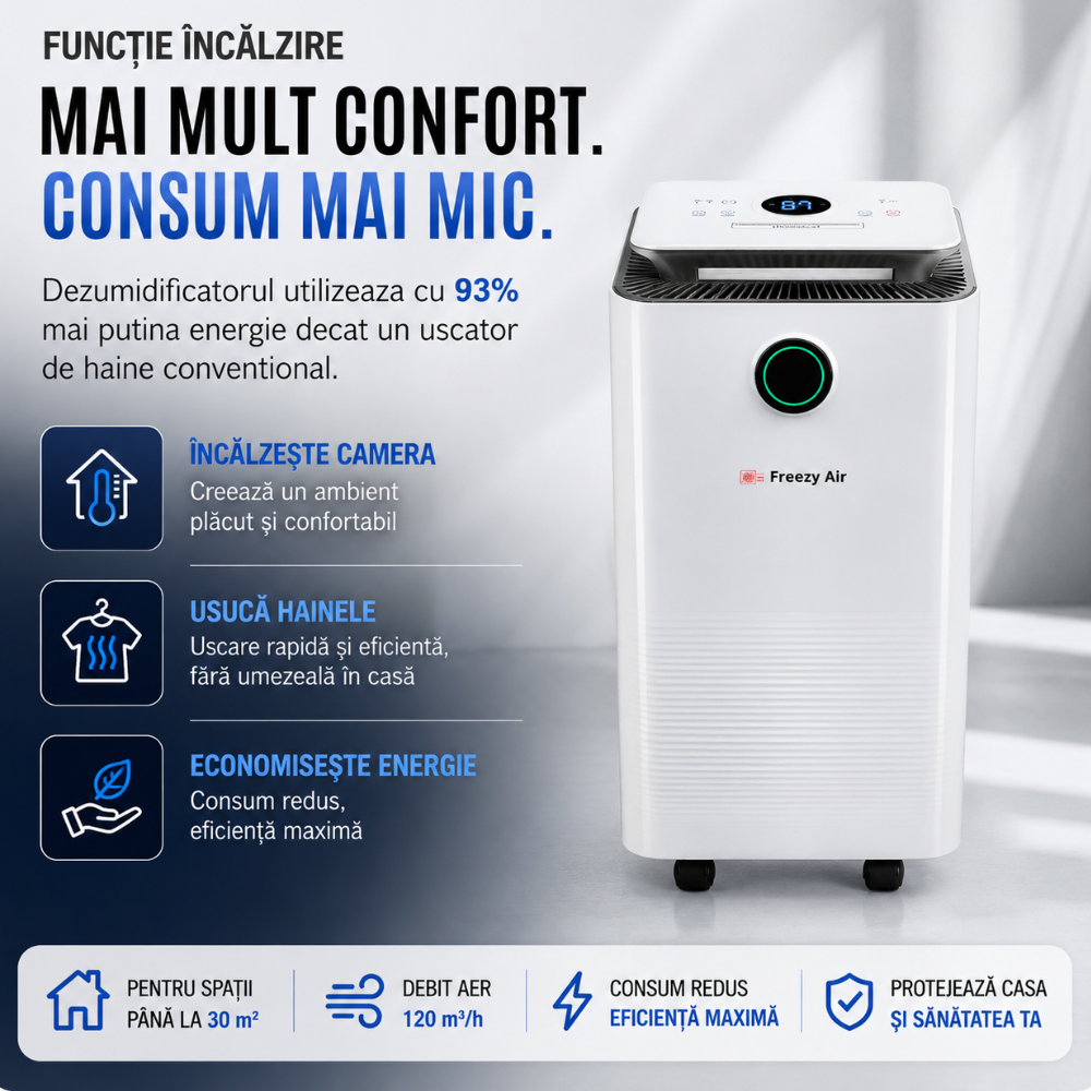 Dezumidificator si purificator aer Freezy Air Dry Pro 12L