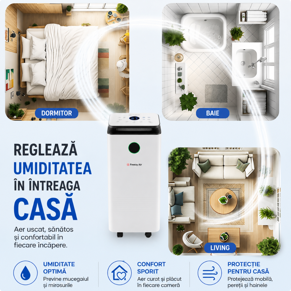 Dezumidificator si purificator aer Freezy Air Dry Pro 12L