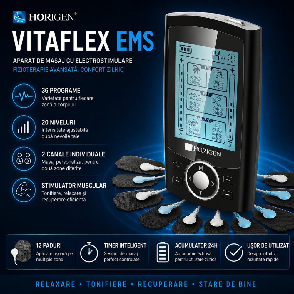 Aparat De Masaj Cu Electrostimulare / Fizioterapie Horigen VitaFlex EMS