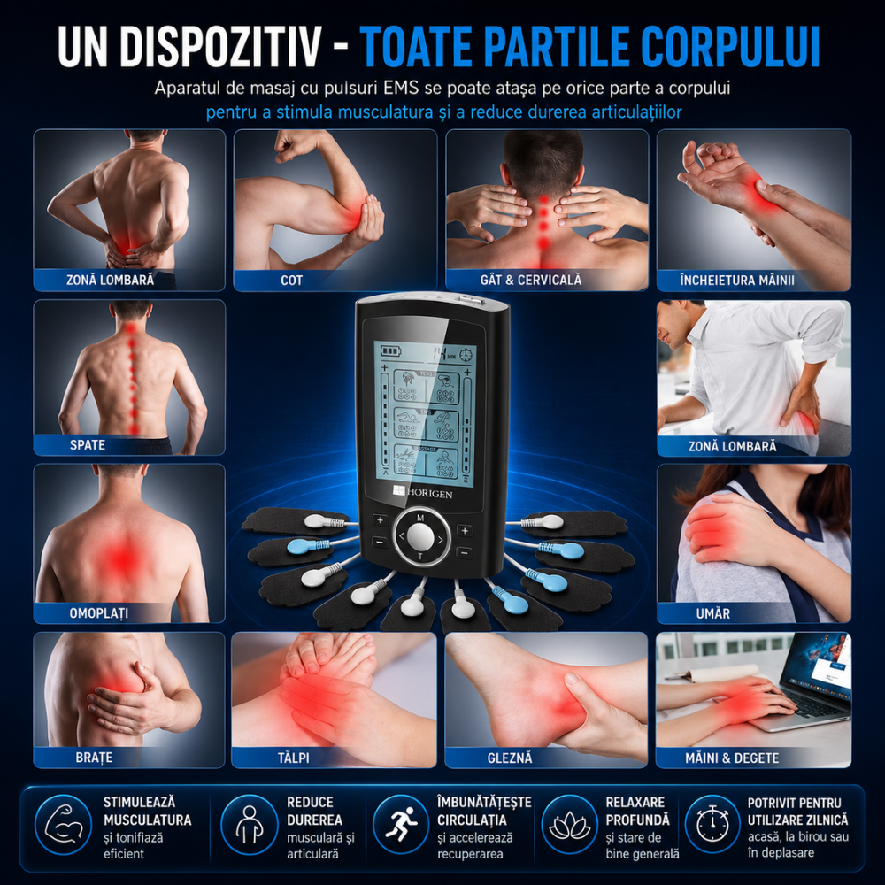 Aparat De Masaj Cu Electrostimulare / Fizioterapie Horigen VitaFlex EMS