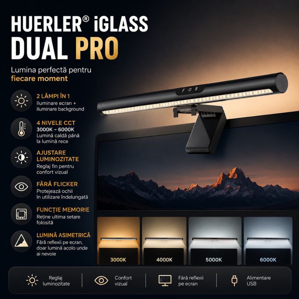 Lampa pentru monitor Huerler iGlass Dual Pro