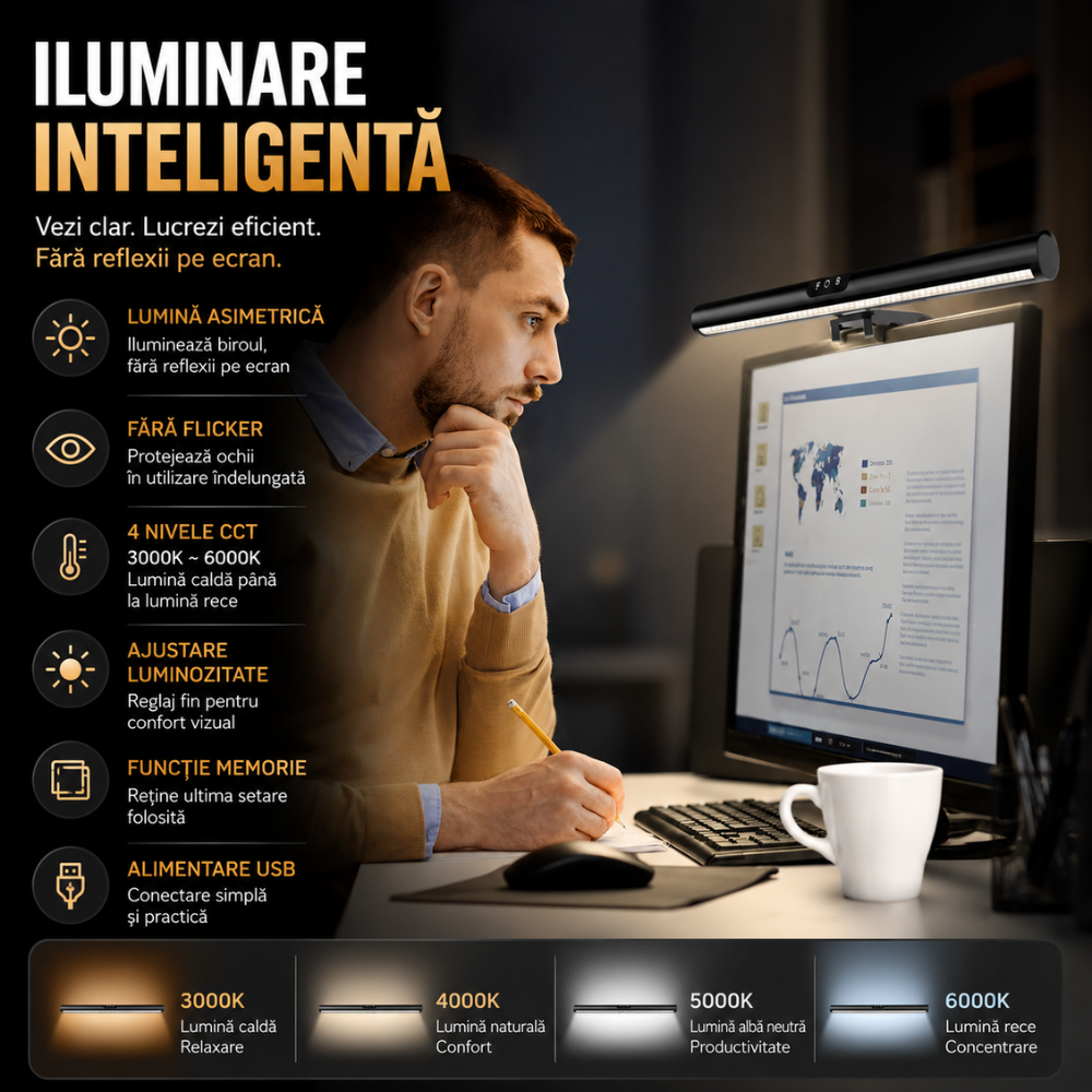 Lampa pentru monitor Huerler iGlass Dual Pro