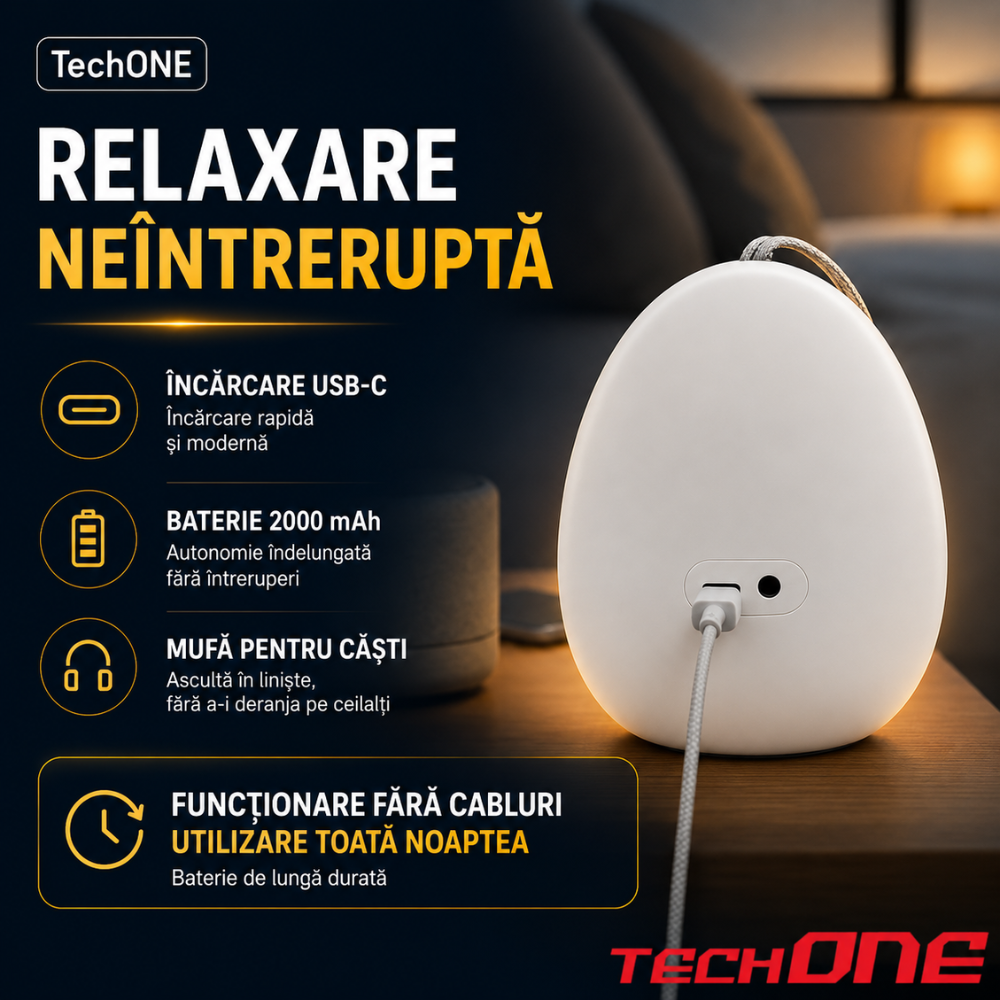 Dispozitiv Sunete Albe Techone W06 29 Sunete HD
