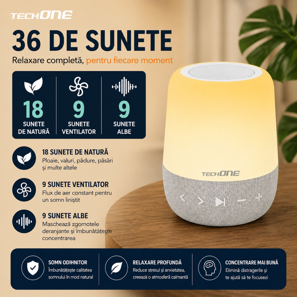 Dispozitiv Sunete Albe Techone ZenWave Pro