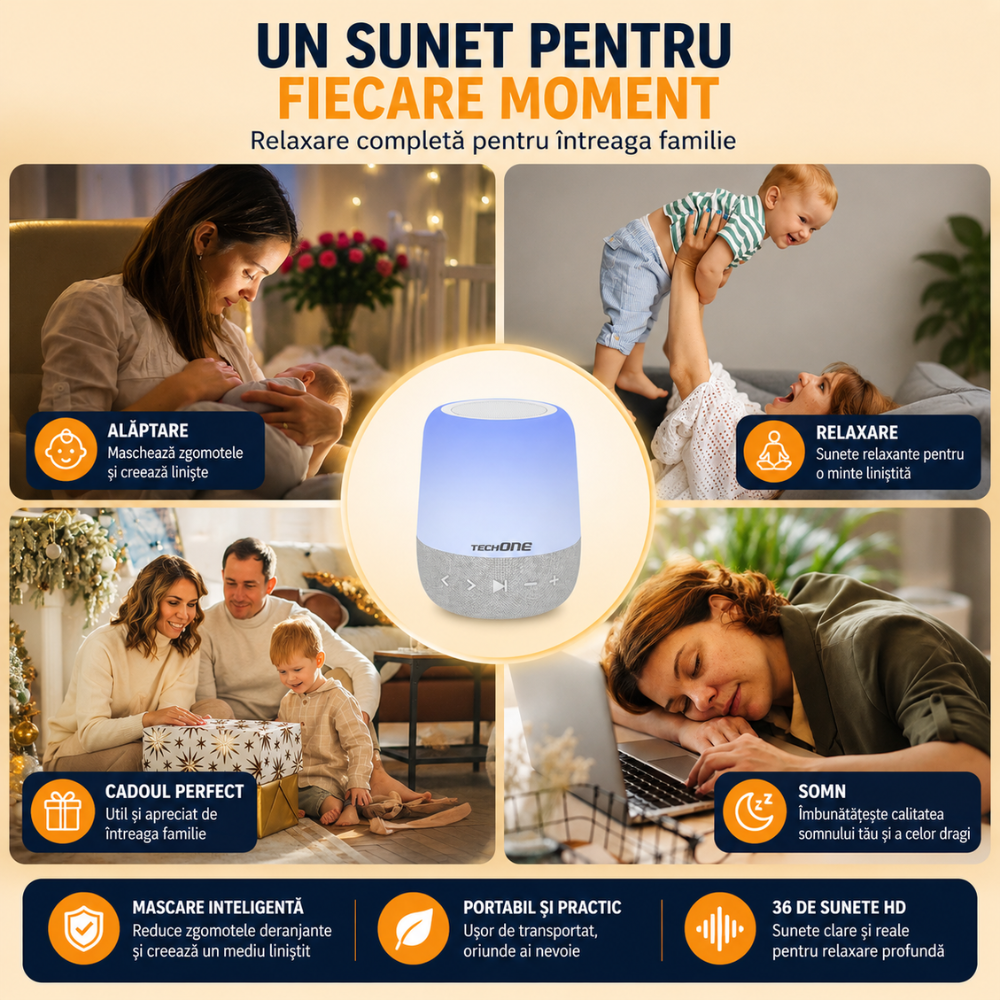 Dispozitiv Sunete Albe Techone ZenWave Pro