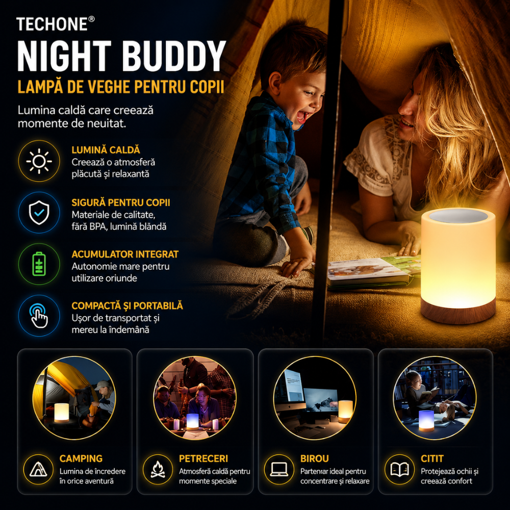 Lampa de Veghe Copii Techone Night buddy