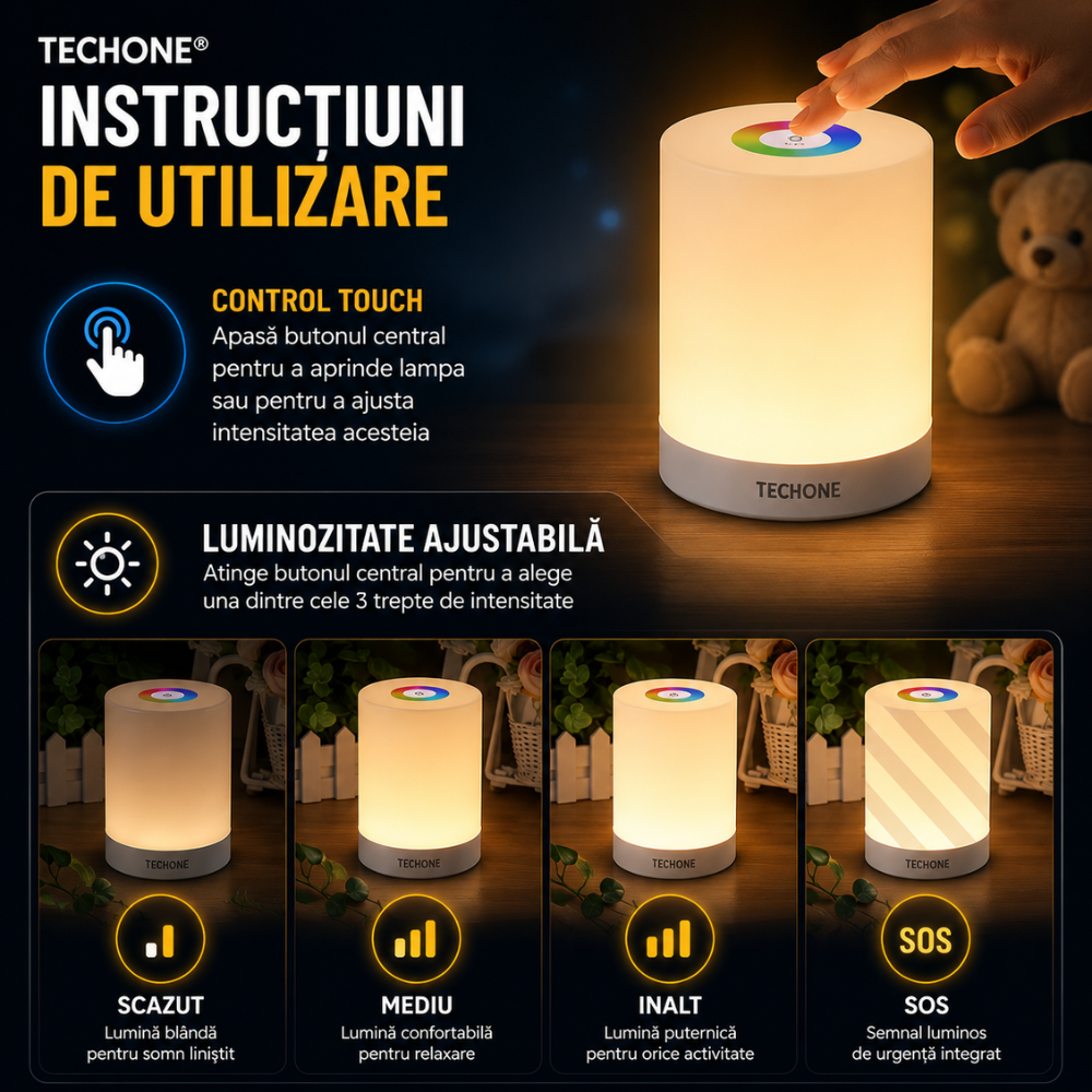 Lampa de Veghe Copii Techone Night buddy