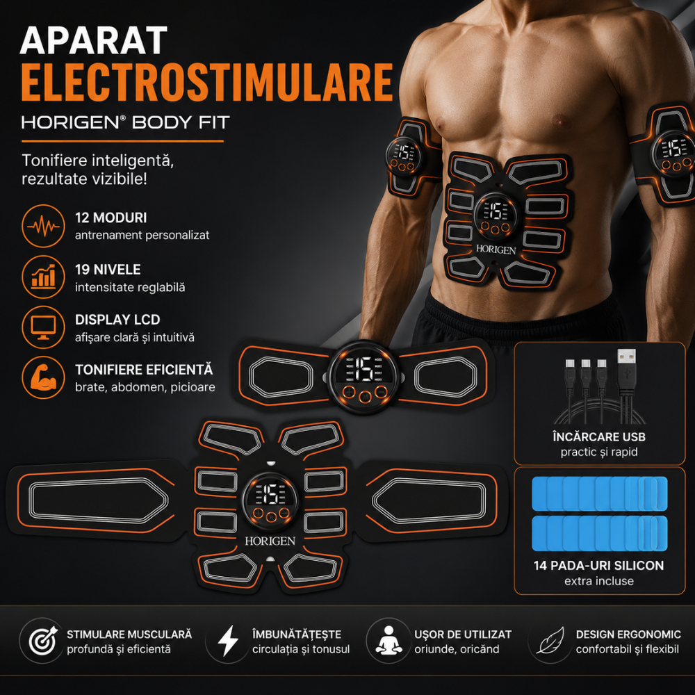 Aparat Electrostimulare Horigen Body Fit