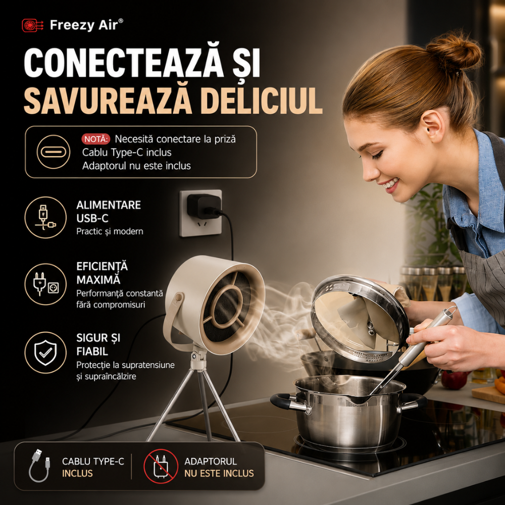 Hota Portabila Cu Filtru Carbon Fara Evacuare Freezy Air AirPure Pro