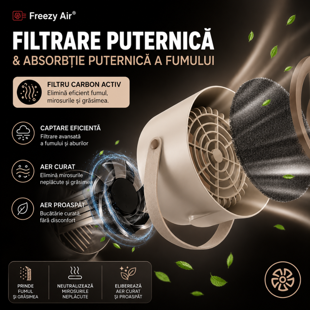 Hota Portabila Cu Filtru Carbon Fara Evacuare Freezy Air AirPure Pro