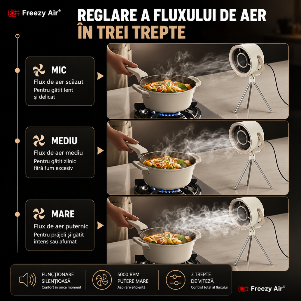Hota Portabila Cu Filtru Carbon Fara Evacuare Freezy Air AirPure Pro