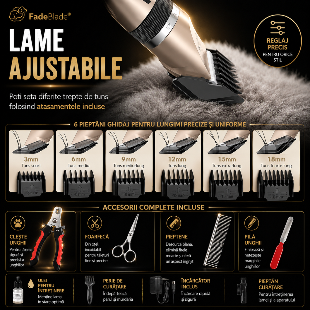 Masina Tuns Animale FadeBlade Friendly Trim