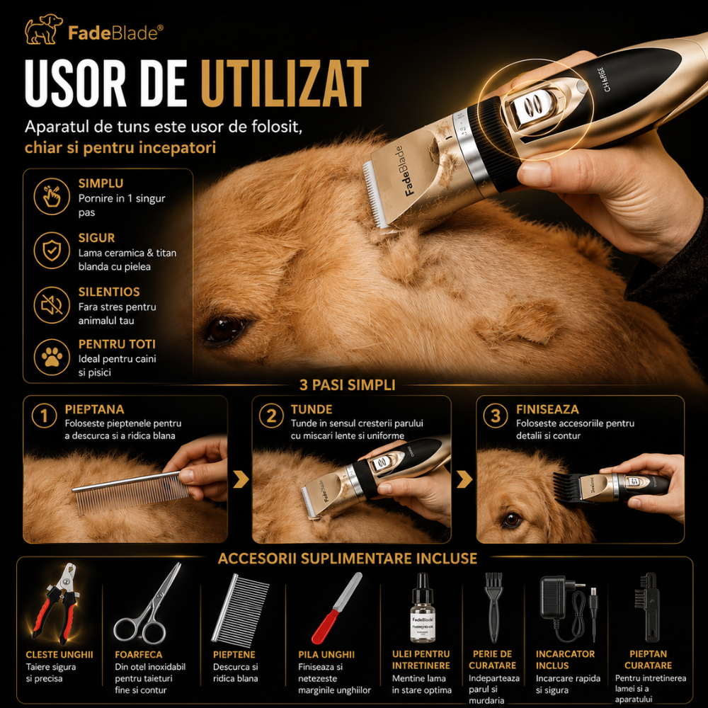 Masina Tuns Animale FadeBlade Friendly Trim