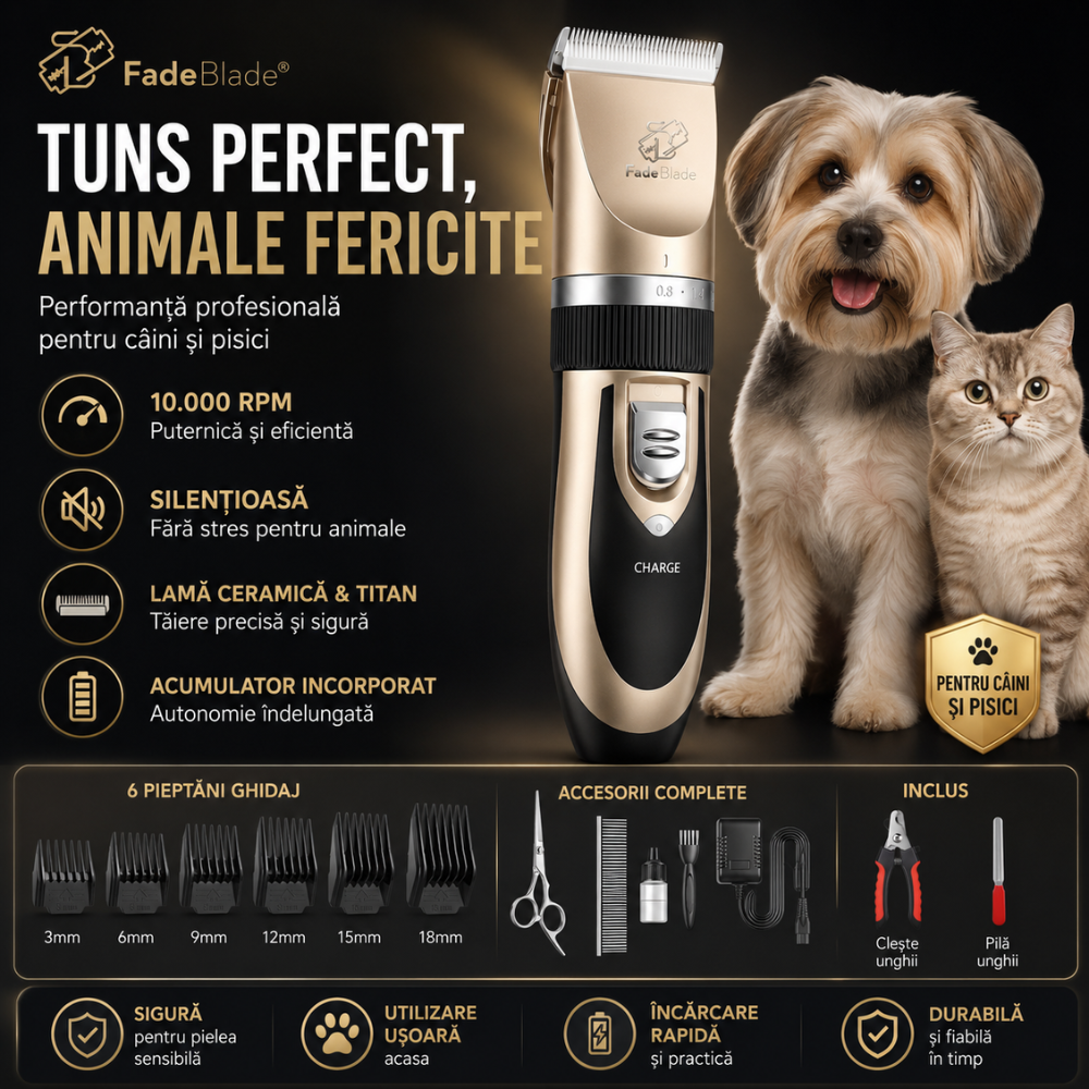 Masina Tuns Animale FadeBlade Friendly Trim
