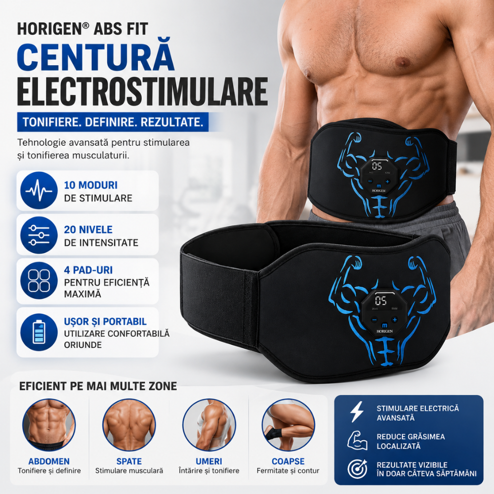 Centura Electrostimulare Abdomen Horigen Abs Fit