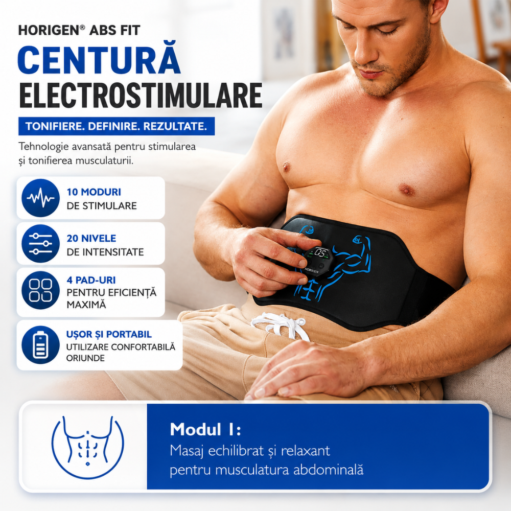 Centura Electrostimulare Abdomen Horigen Abs Fit