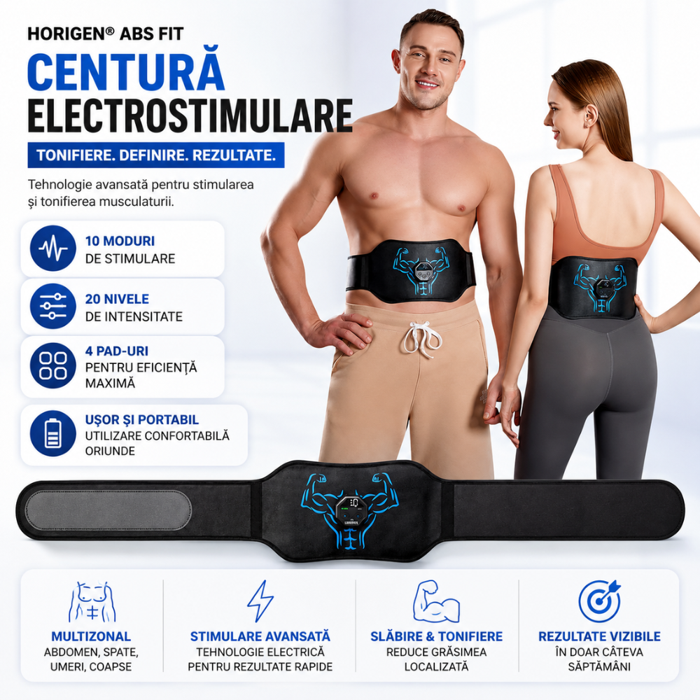 Centura Electrostimulare Abdomen Horigen Abs Fit