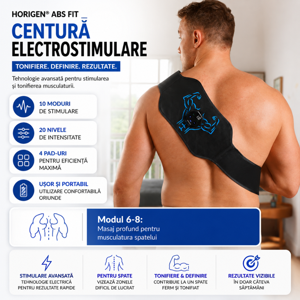 Centura Electrostimulare Abdomen Horigen Abs Fit