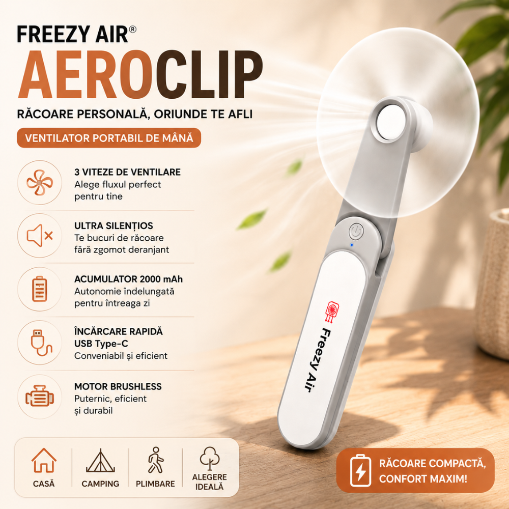 Ventilator Portabil De Mana Freezy Air AeroClip