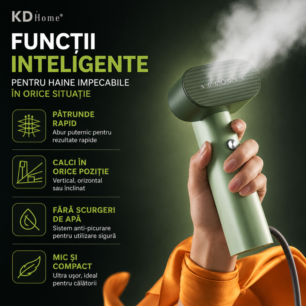 Fier De Calcat Vertical KD Home SteamMax, Verde