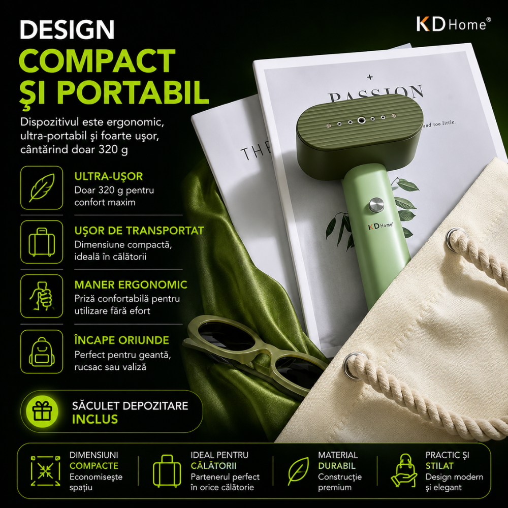 Fier De Calcat Vertical KD Home SteamMax, Verde