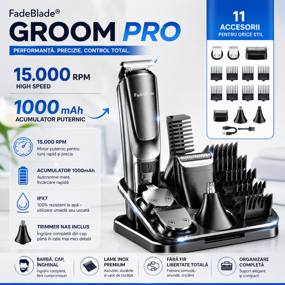 Masina De Tuns Si Ras FadeBlade Groom Pro