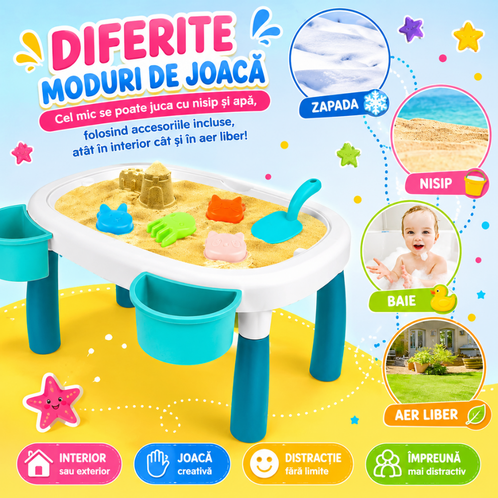 Masuta de Joaca Copii Pentru Nisip si Apa KidProtect Sandy Beach