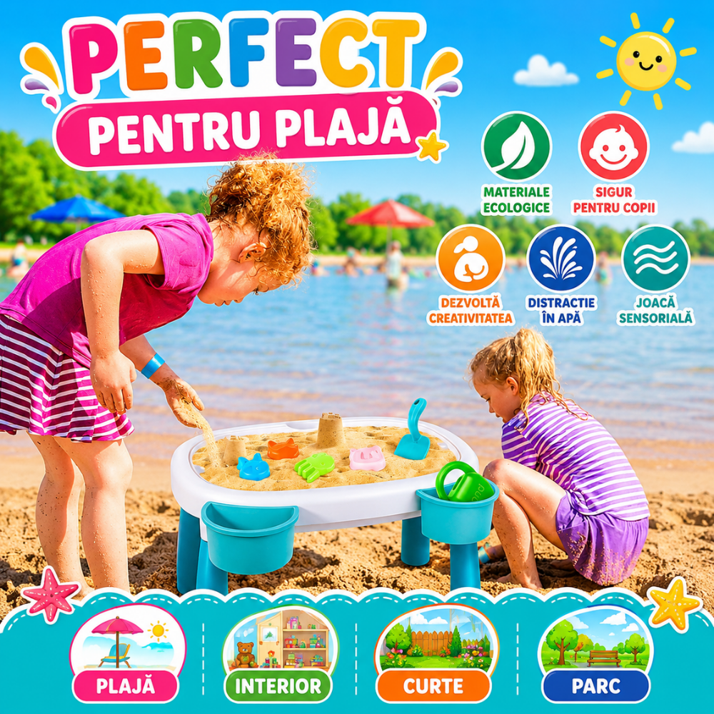 Masuta de Joaca Copii Pentru Nisip si Apa KidProtect Sandy Beach
