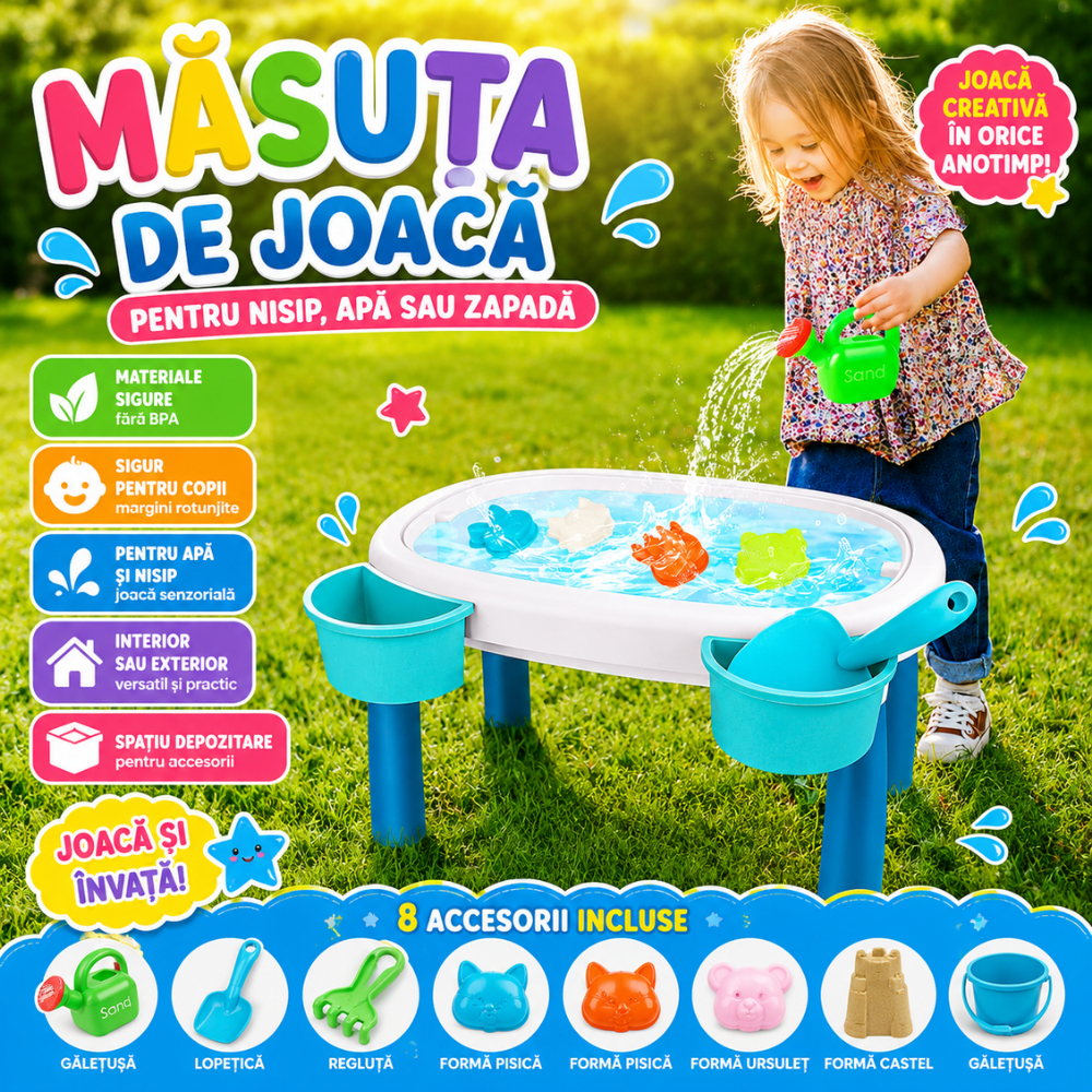 Masuta de Joaca Copii Pentru Nisip si Apa KidProtect Sandy Beach